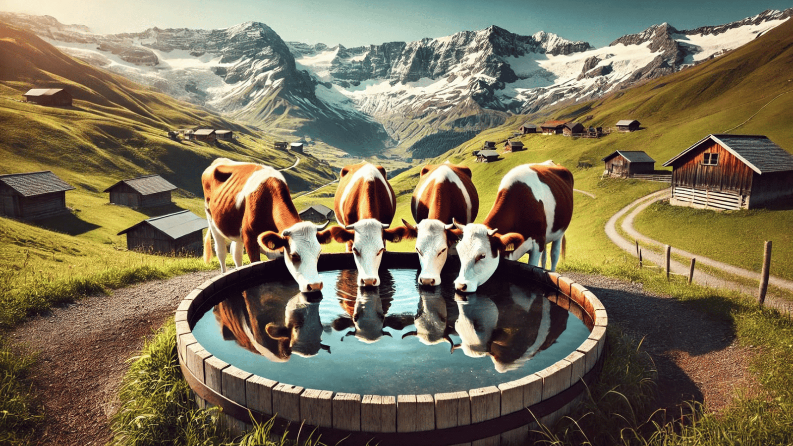 insp of kramis rug design, cows at the water trough