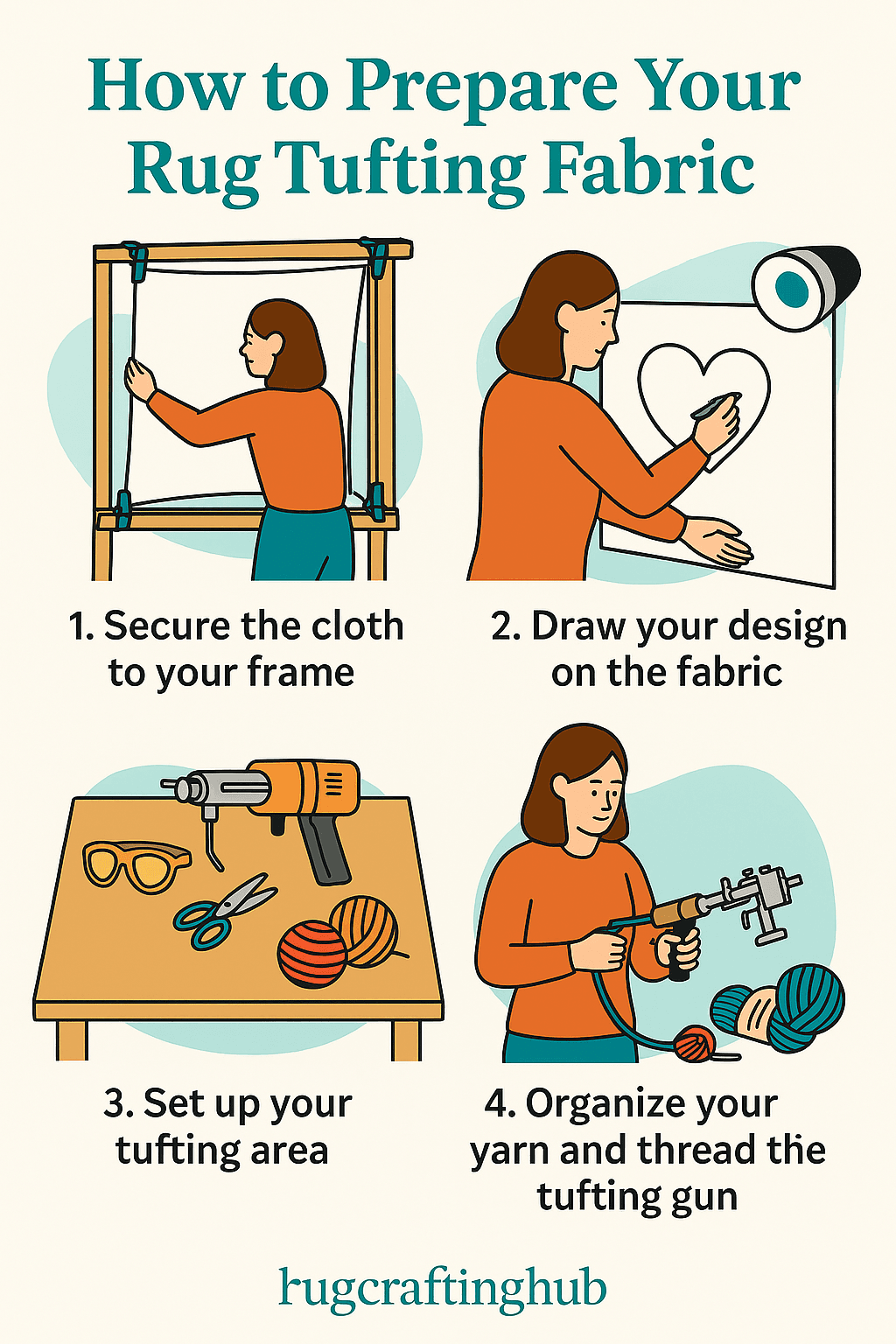 ChatGPT Image Jun 7, 2025, 08_49_53 AM how to tuft a rug preparation illustrations