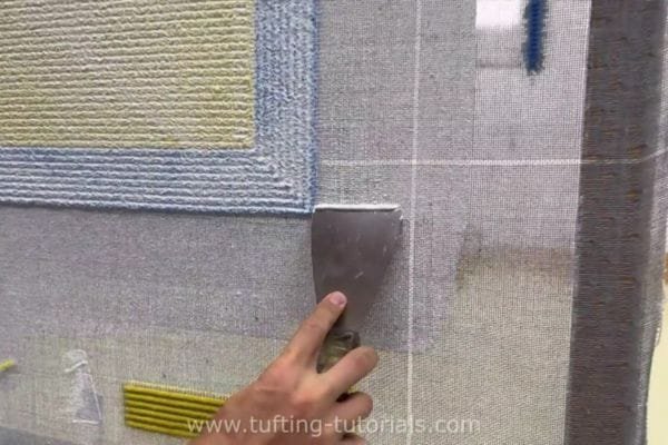Glueing the rug