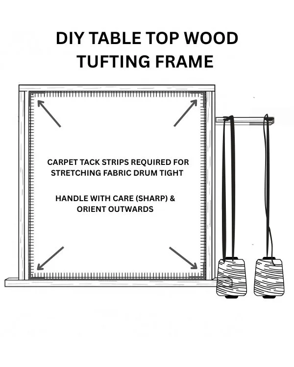 complete diy rug tufting frame