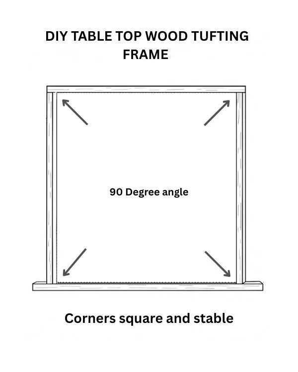 diy tufting illustration, step by step 