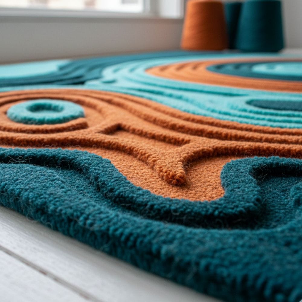 art-grade-tufting-detail Detailed 3D rug carving and professional tufting finish for rug tufting business names blog post