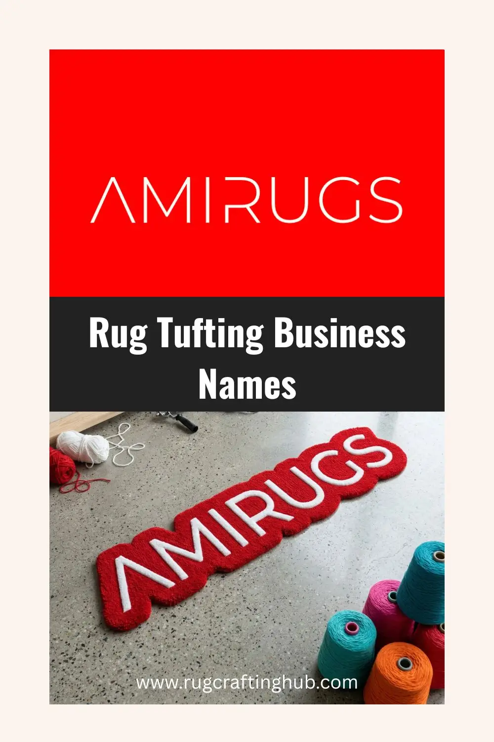 rug-tufting-business-names Mockup of rug tufting business names idea