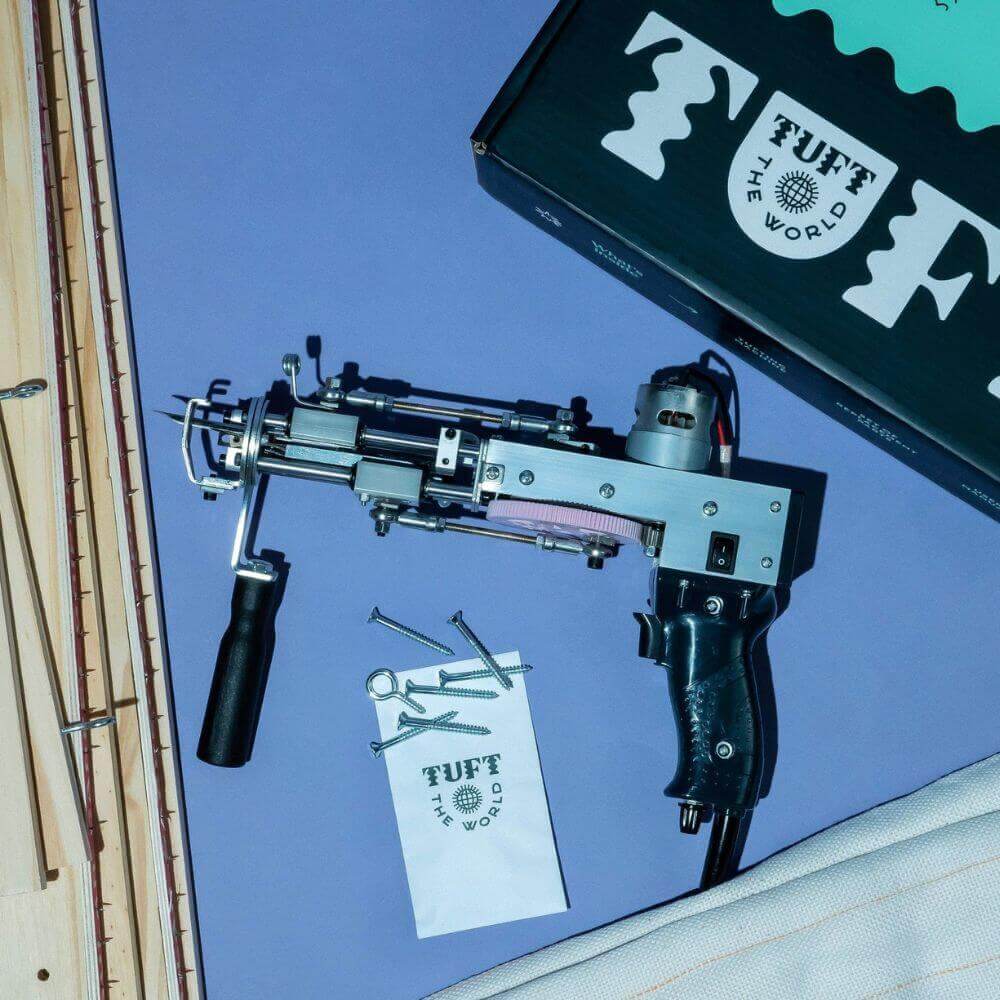 tuft the world Tufting Starter Kit - (Frame, Tufting Machine, and Cloth)
