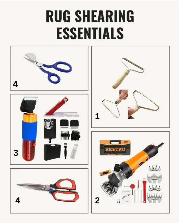 rug tufting vs punch needle rug shearing tools