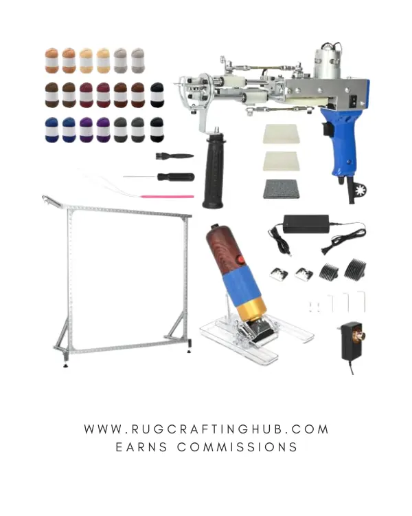 rug tufting kit with frame BESGEER and YAGEANNL rug tufting starter kit with 2 in 1 gun carving shears and yarn